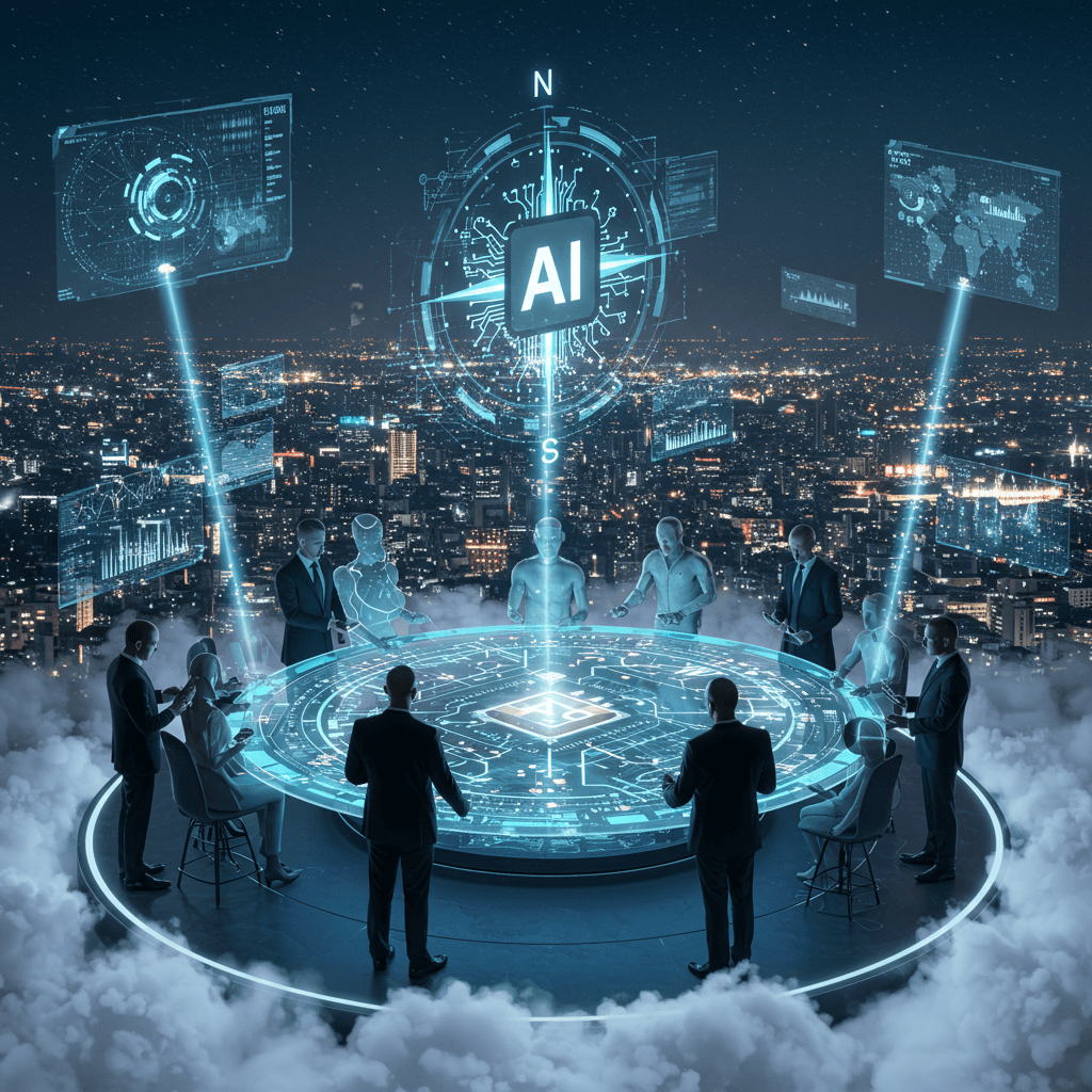 Team of experts planning an AI strategy